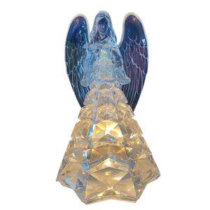 Roman Inc Lighted Angel 10" Clear Ornament Figurine